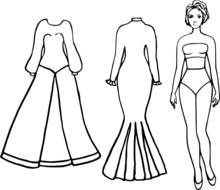 black and white dress clipart | Public domain vectors black and white dress clipart | Public domain vectors