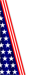 Wall Mural - American abstract flag decorative patriotic border frame with empty space for your text.	
