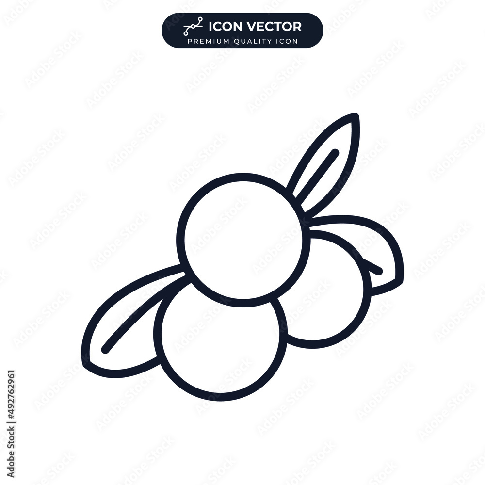 acai berry icon symbol template for graphic and web design collection ...