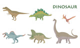 Fototapeta Dinusie - かわいい恐竜6種セット