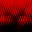 bright red and scarlet curved patterns and design on a black background