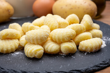 Italian cuisine, homemade gnocchi di patata made from potatoes