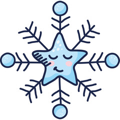 Wall Mural - snowflake comic character