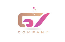 67 Number Icon Logo For Company And Business With Dots Design. Creative Template In Purple And Brown Color