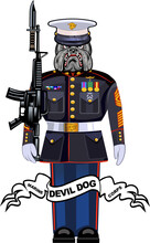 Military Bulldog Marine Corps Devil Dog