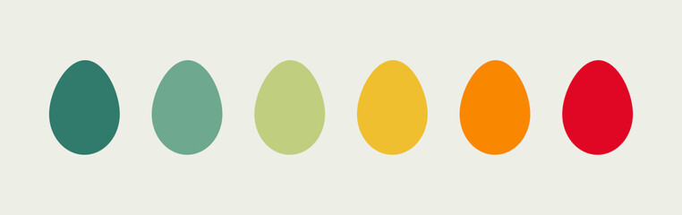 Wall Mural - colorful easter eggs collection in vintage style.