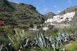 Dorf, Berge und Agaven auf Gran Canaria