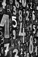 Poster - Background of numbers. from zero to nine. Numbers texture. Finance data concept. Mathematic. Seamless pattern with numbers. financial crisis concept. Business success.