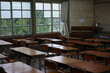 昔の小学校の教室（岡山県真庭市 旧遷喬尋常小学校）
