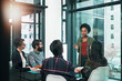 © Lyndon Stratford/peopleimages.com - We have plenty of resources to utilise on this project. Shot of a businesswoman giving a presentation to her colleagues in an office.
