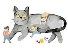 Big Cat Series Hand Drawn Illustrations