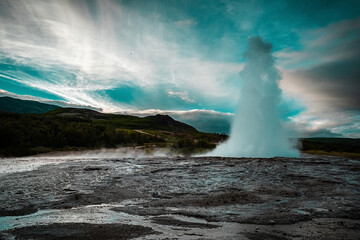 Geysirs in Iceland.