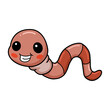 © frescostudio - Cute little worm cartoon character