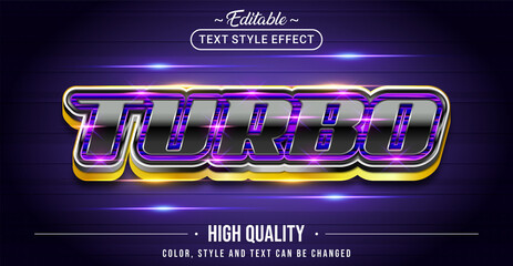 Aufkleber - Editable text style effect - Turbo text style theme.