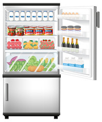 Poster - Refrigerator with lots of food