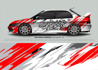  Car wrap decal design vector. abstract Graphic background kit designs for vehicle, race car, rally, livery, sport car