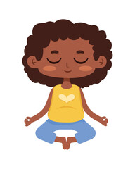 Sticker - afro yoga girl