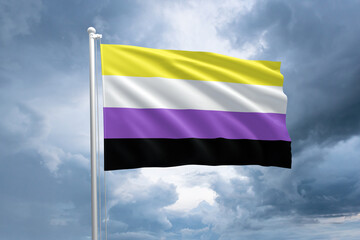 Wall Mural - LGBTQIA+ Non-Binary pride flag. Non-Binary flag symbol in the lgbt community