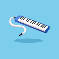 Pianika. piano music instrument symbol cartoon illustration vector