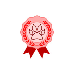 Sticker - Pet award symbol icon isolated on white background