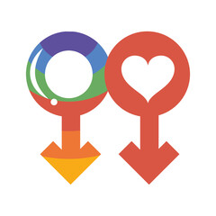 Poster - gay genders symbols