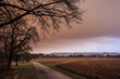 Wolke mit Saharastaub über Baden-Württemberg, Blick auf den Albtrauf, 03/2022 (Blutregen / Saharan Air layer