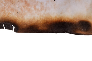 Aufkleber - vintage paper with burnt edges isolated on white background