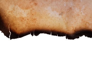 Aufkleber - paper with burnt edges isolated on white background