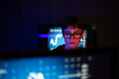 © ReeldealHD images - Female working on a computer trading in a futuristic style