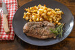 © ALF photo - slice of lamb with potatoes on a plate