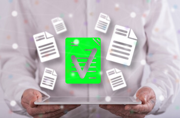 Wall Mural - Concept of document validation