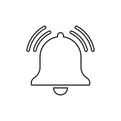 Canvas Print - Message bell icon in line style