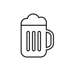 Sticker - Beer icon in line style