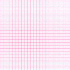 Poster - Grid paper texture, seamless texture of a pink graph paper sheet