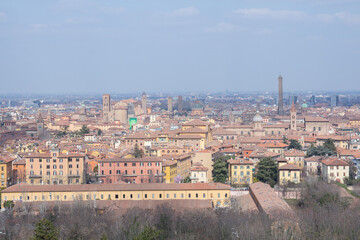 Wall Mural - Panorama of Bologna from the surrounding hills 