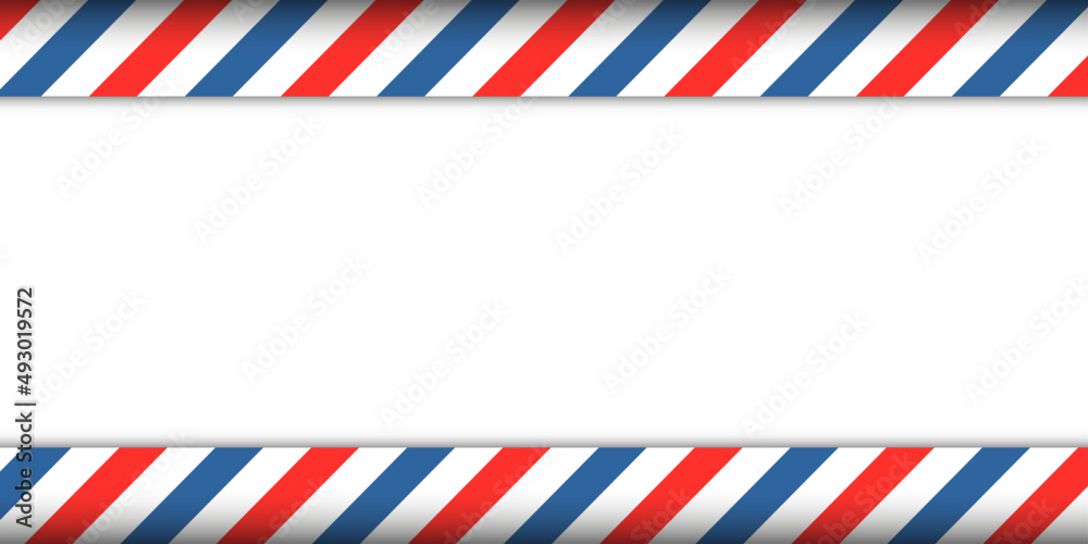 Barber red blue striped line background template with shadow and black ...