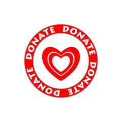 Poster - Heart sign, Donate icon isolated on white background