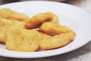 Poster - Close up of fried chicken nuggets