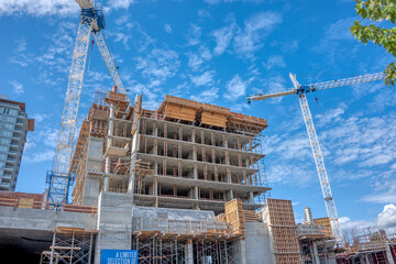 Concrete high rise residential building under constraction