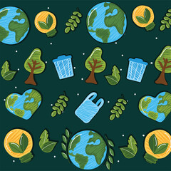 Poster - eco friendly pattern