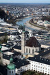 Panoramaansicht der Innenstadt Salzburg vom Mönchsberg - panoramic view on the City of Salzburg from Mönchsberg