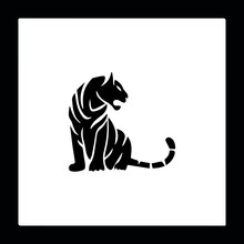 Tiger On A Black Background
