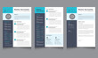 Professional Resume Template, Minimalist Creative Resume  layout Set vector design