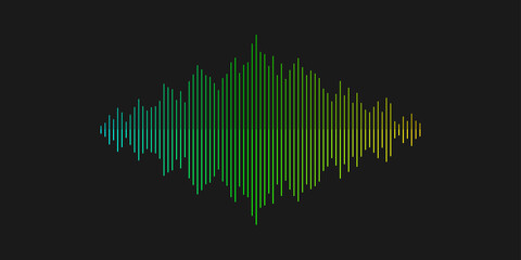 Wall Mural - vector illustration of music wave in the form of the equalizer