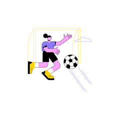 Poster - soccer abstract concept vector illustration. team sport, play ball, professional world championship,