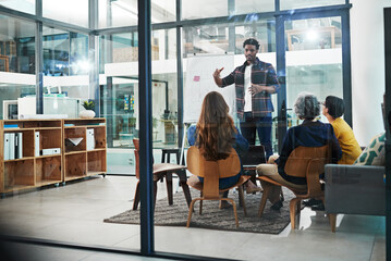 Aufkleber - Their creative juices are flowing now. Shot of a team of creative businesspeople brainstorming in the office.