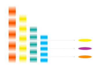 Birefringence illustration, irisation colors, polarized light