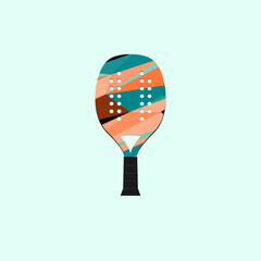 Wall Mural - Simple beach tennis racket template.