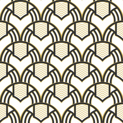Poster - abstract seamless pattern in art deco style.