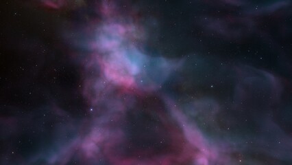 space background with stardust and shining stars. realistic cosmos and color nebula. colorful galaxy